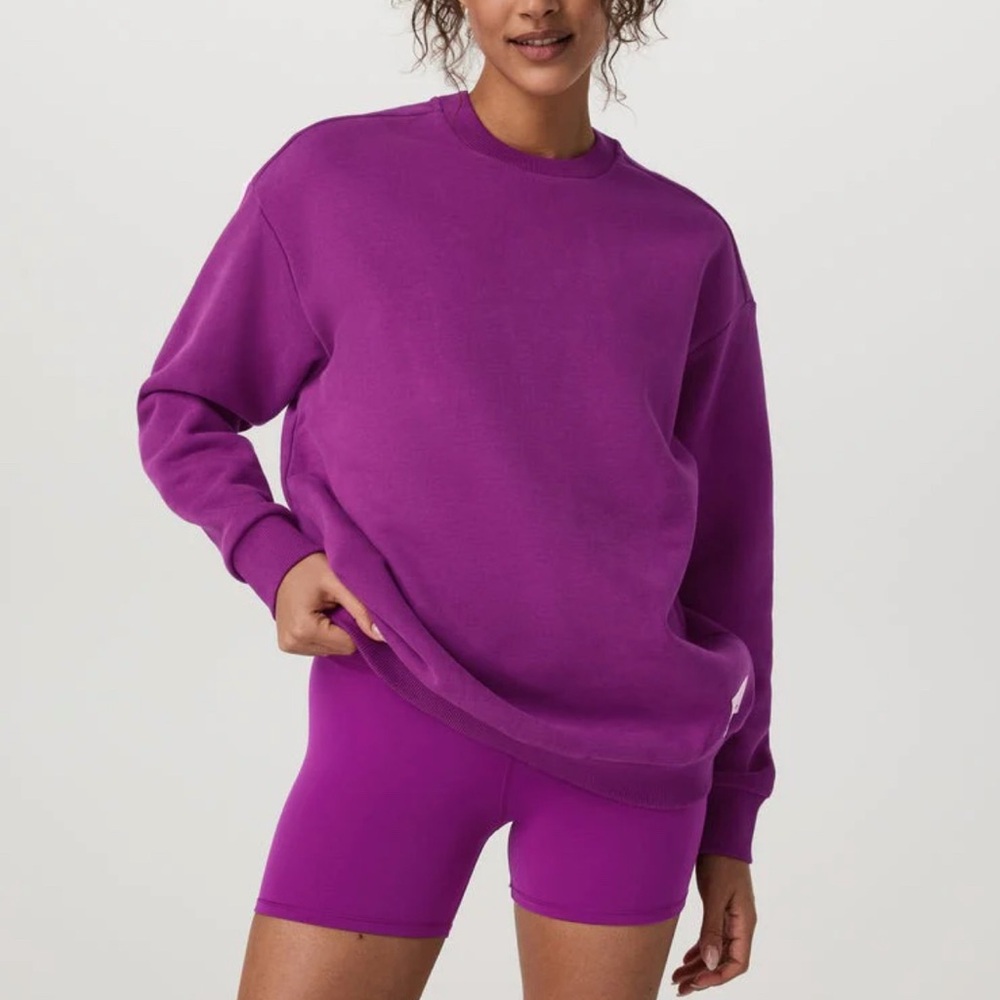 Vuori women’s Crewneck Sweater in magenta